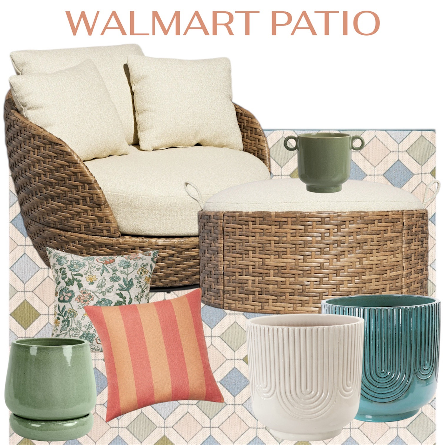 Walmart outdoor furniture | Walmart patio furniture and decor | Outdoor rugs | Drew Barrymore outdoor | Outdoor planters 

#LTKSeasonal #LTKHome