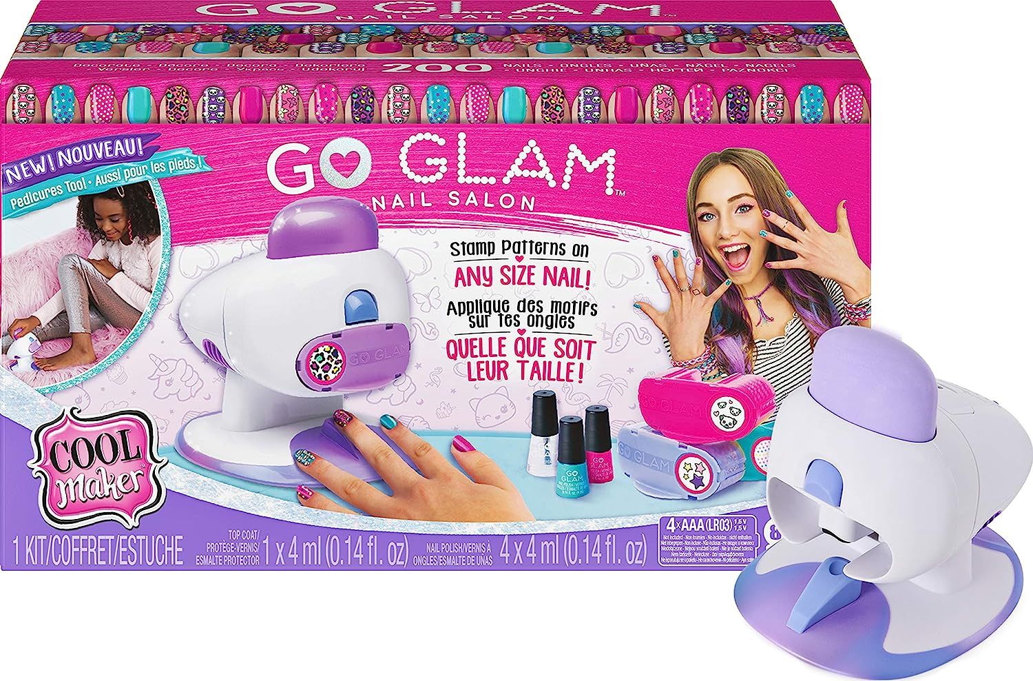 Cool Maker, GO Glam Nail Stamper Deluxe Salon with Dryer for Manicures and Pedicures with 3 Bonus... | Amazon (US)