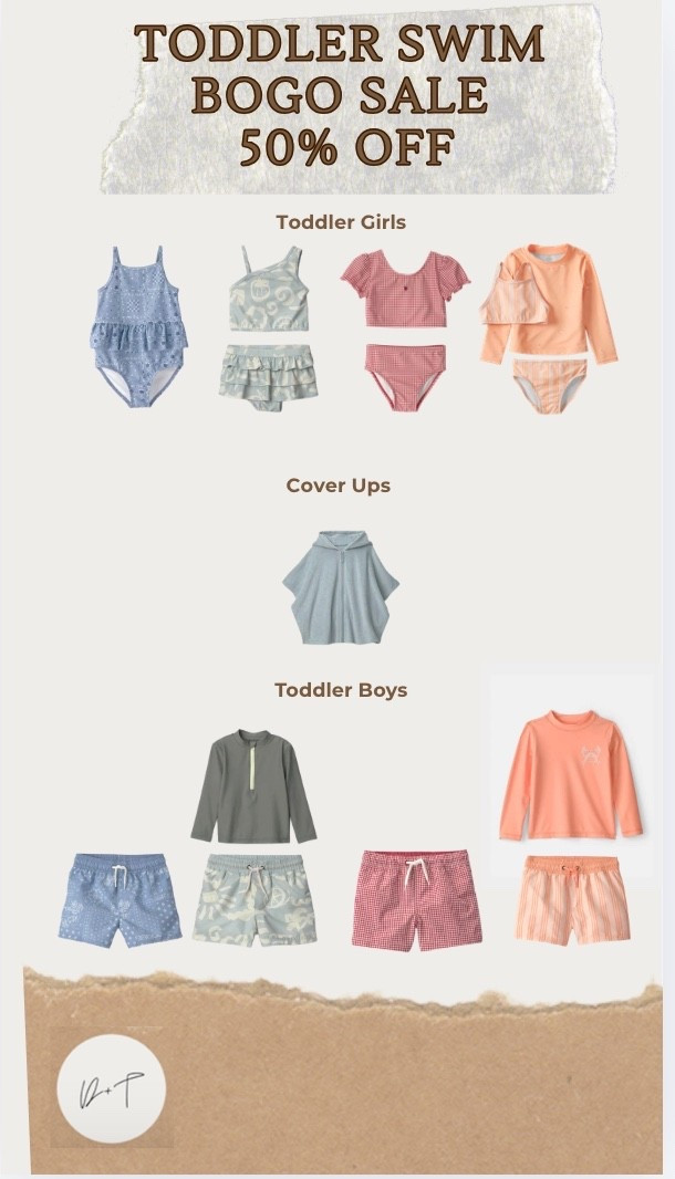 Toddler swim finds with matching sets for both boys and girls at Carter’s currently Bogo 50% off ￼

#LTKSwim #LTKSpringSale #LTKKids