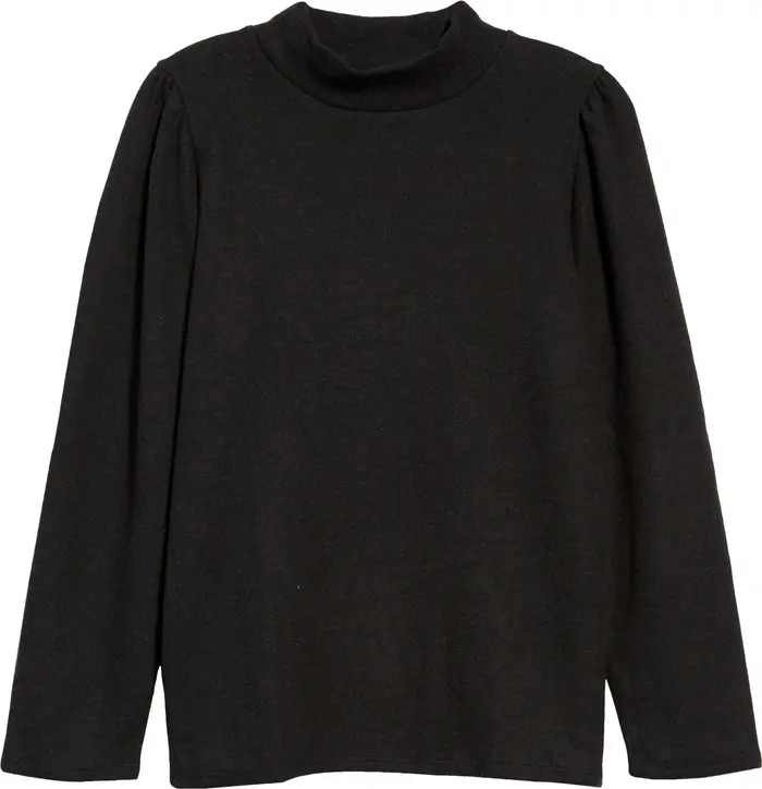Madewell Resourced Plush Mock Neck Puff Sleeve Top | Nordstromrack | Nordstrom Rack