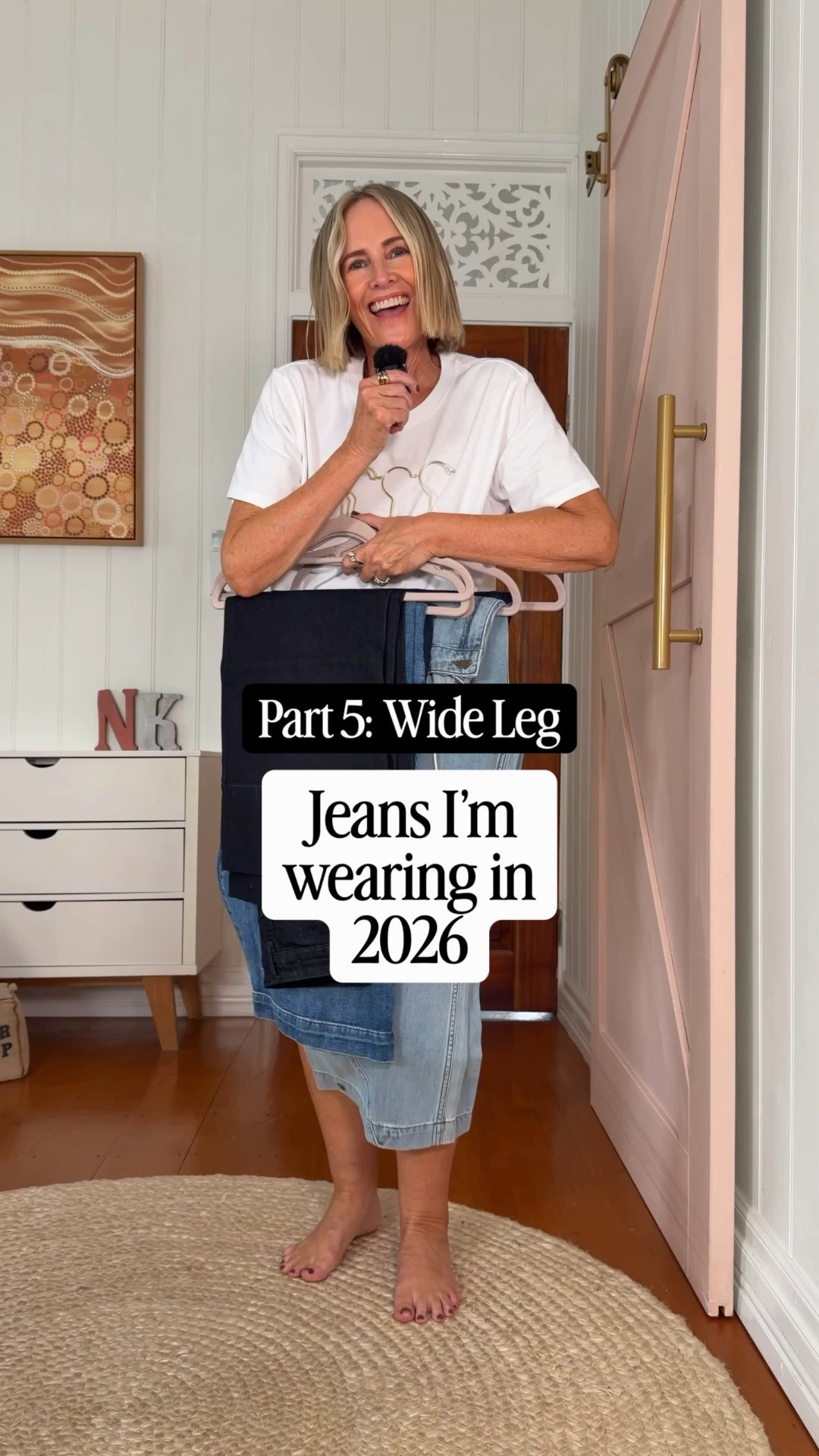 A wide leg, either cropped or full length, is a style of jeans I’ve got non-jeans lovers thinking about because this shape is just one step away from styling and wearing a well cut pair of pants. It’s also a denim shape that works back with so many different shoe styles, which only adds to the versatility.

👖1: Zjoosh (code NIKKI15)
👖2: Bohemian Traders (linked - size 30)
👖3: White & Co (linked - size 12)
👖4: Kireina 
👖5: Zoe Kratzmann 

Tee: Uniqlo (linked - size L)
Shoes: FRANKIE4 (code NIKKI20)

If you’re new here and on a mission to find jeans for your autumn-winter wardrobe, scroll back for parts 1, 2, 3 and 4 in my 2026 Jeans Series

#LTKaustralia #LTKover50style #LTKjeans