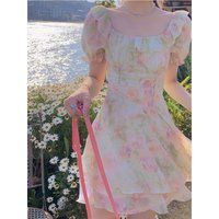 Floral Puff Sleeve Dress, Gentle Fairy Dress, Vintage Victorian Dress, Cottagecore Dress, Milkmaid D | Etsy (US)
