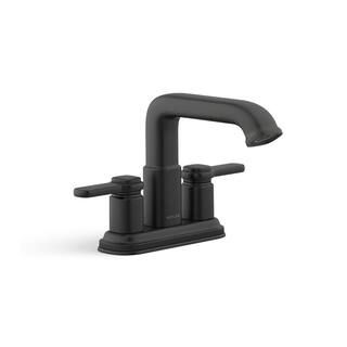 KOHLER Numista 4 in. Centerset 2-Handle Bathroom Faucet in Matte Black K-R26584-4D-BL - The Home ... | The Home Depot