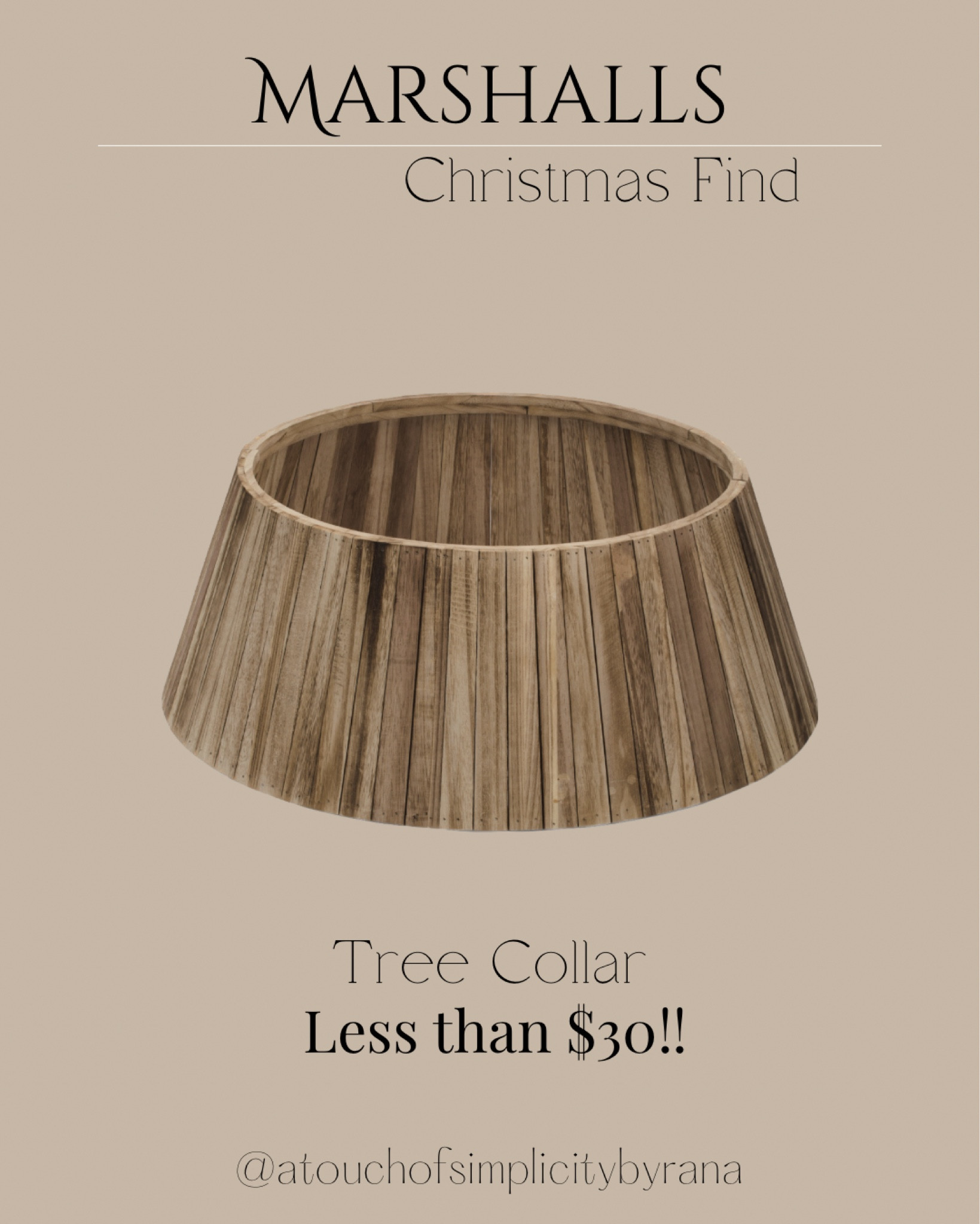 Such a beautiful wood plank tree collar from Marshalls!! 

Tree collar, tree skirt, wood tree collar, Christmas tree, holiday decor, Christmas decor, Christmas tree decor 


#LTKHoliday #LTKhome #LTKSeasonal