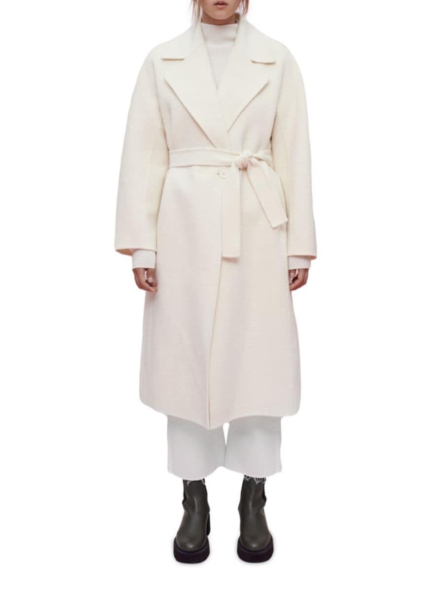 Maje Gwendal Belted Wool Coat | Saks Fifth Avenue
