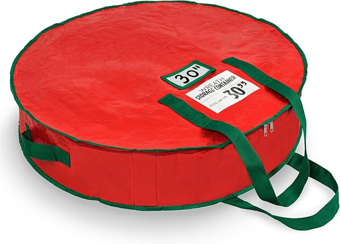 Handy Laundry Christmas Wreath Storage Bag - Durable, Tarp Material, Zipper, Sturdy Carry Handles... | Amazon (US)