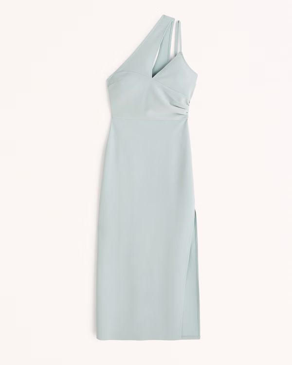 Asymmetrical Ruched Maxi Dress | Abercrombie & Fitch (US)