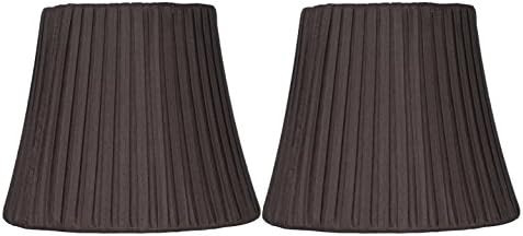 Urbanest Box Pleated Mini Chandelier Lamp Shade, Chocolate,3x6x5", Softback, Clip On, Set of 2 | Amazon (US)