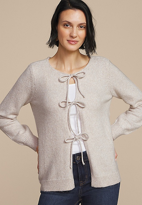 Bow Tie Front Cardigan | Maurices