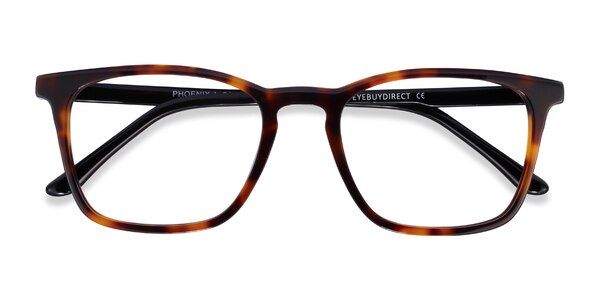 Phoenix - Rectangle Tortoise Frame Glasses | EyeBuyDirect | EyeBuyDirect.com