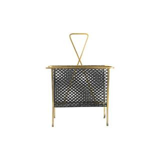 3R Studios Distressed Gold and Black Divided Freestanding Magazine Rack EC0135 - The Home Depot | The Home Depot