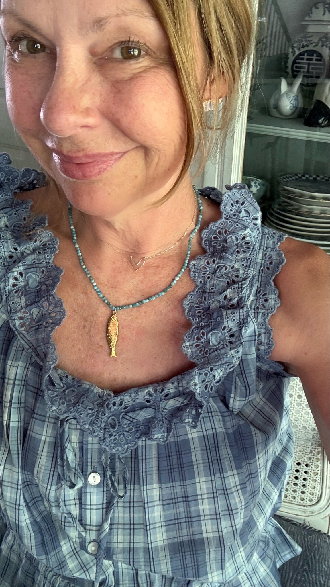 Cute Amazon necklace I will be wearing on repeat.  Top is on sale !

#LTKSaleAlert #LTKgrwm #LTKdayinmylife