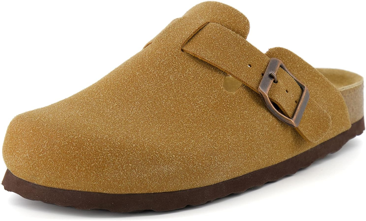 CUSHIONAIRE Hana Slip-On Buckle Clog with Cork Footbed +Memory Foam, Wide Widths Available | Amazon (US)