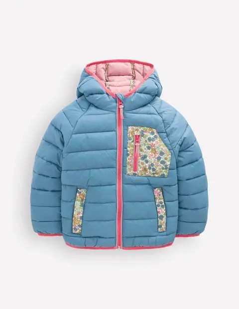 Pack-away Padded Jacket-Blue | Boden (US)