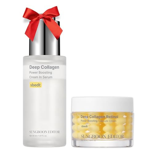 SUNGBOON EDITOR Fine Line Care Duo : Cream in Serum & Collagen Capsule Cream, Deep Wrinkle Care, Glass Skin, Elasticity for Aged Skin, Face Moisturizer, Gifts for Mom, Korean Skin Care | Amazon (US)