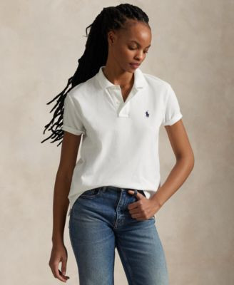 Women's Classic-Fit Mesh Polo Shirt | Macy's