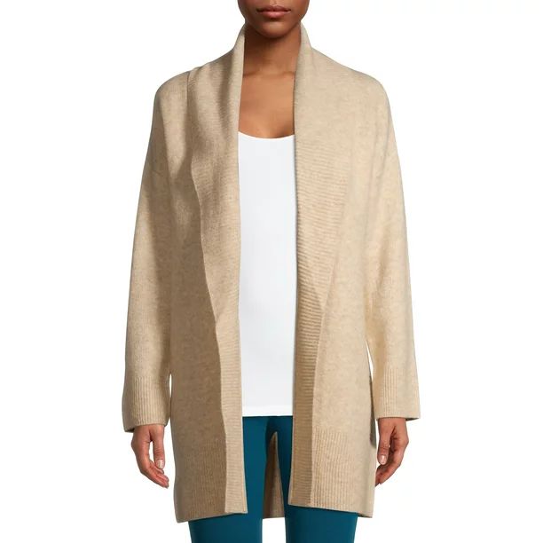Time and Tru Women's Shawl Collar Cardigan Sweater | Walmart (US)