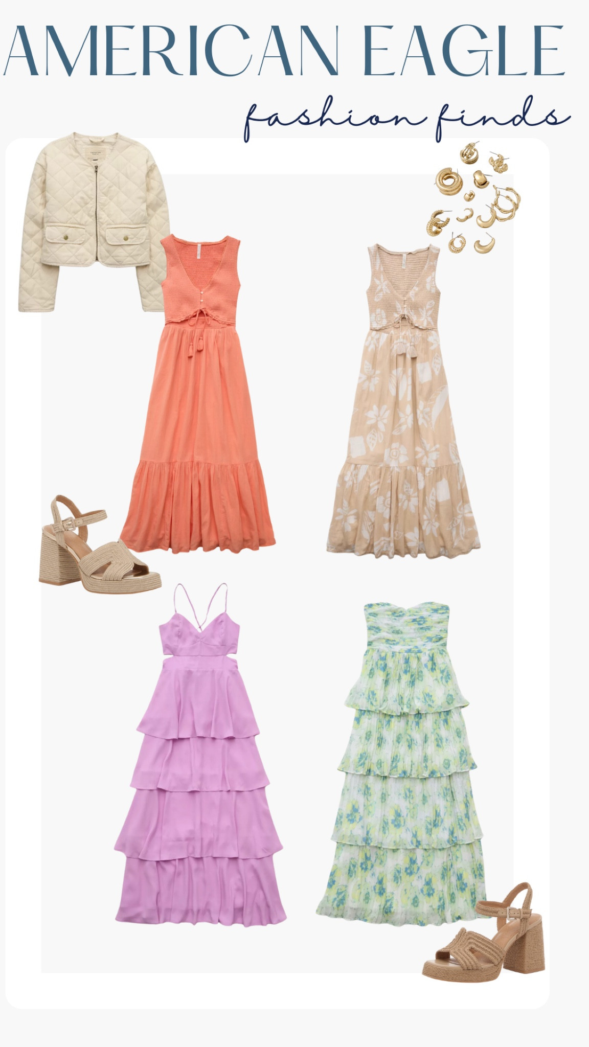 American Eagle spring break outfits. Spring dresses. Easter dresses. Vacation dresses. One piece bathing suits. Swimsuits. Party dresses. Date night outfits. Vacation outfits. Summer dresses. Swimsuit coverups. Flutter sleeve dress. Floral dresses. Lace dress. 


#LTKParties #LTKFindsUnder100 #LTKTravel