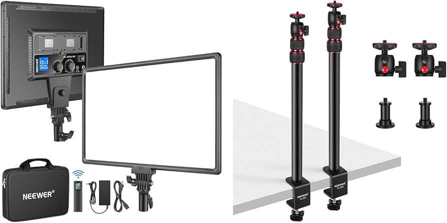 NEEWER NL288 LED Video Light, 45W 4800Lux 3200K-5600K CRI 97+ Dimmable Bi Color 18" Soft Light Pa... | Amazon (US)