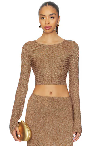 Raya Metallic Top
                    
                    DEVON WINDSOR | Revolve Clothing (Global)