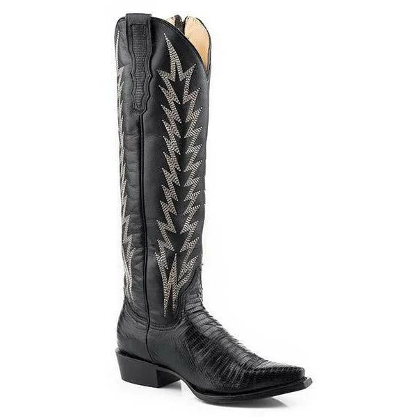 Women's Stetson Talia Teju Boots Handcrafted Black | Walmart (US)