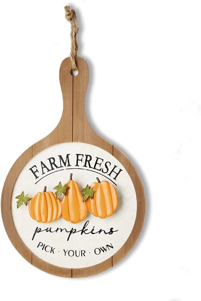 Amazon.com: HOMirable Thanksgiving Pumpkin Décor Wooden Fall Sign Farm Fresh Pick Your Own Home ... | Amazon (US)