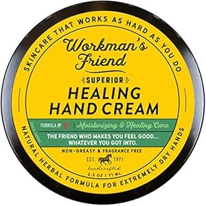 Workman’s Friend Superior Healing Hand Cream - Intense Moisturizer - Heals Extremely Cracked, D... | Amazon (US)
