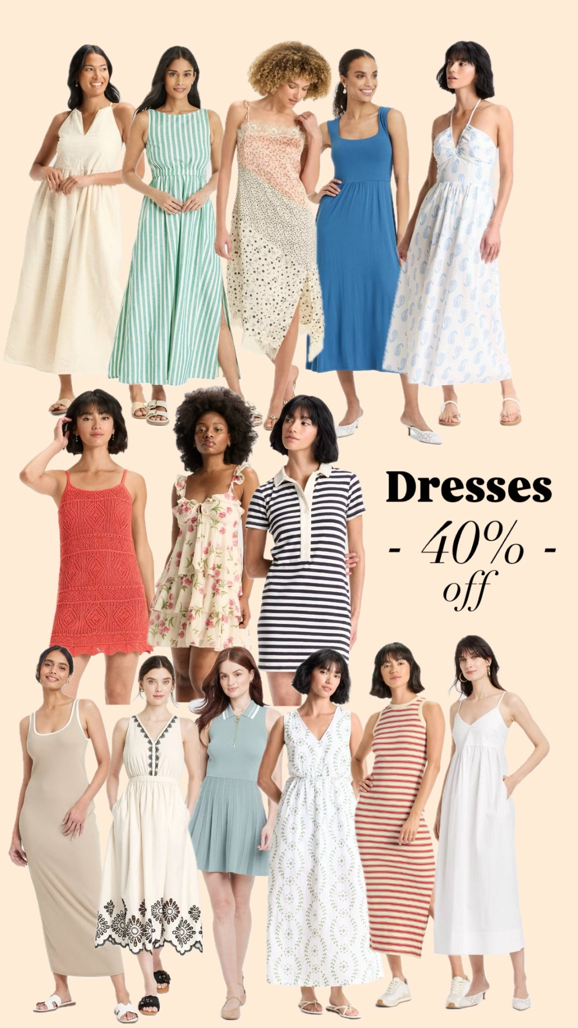 Dresses currently 40% off right now at target!
Amazing summer staple dresses for under $30
Dresses for under $30!
Ribbed body on dresses 
A line dresses
Athletic dresses
Skater dresses
Backless dresses
Event dresses
Casual dresses
Everyday dresses


#LTKSaleAlert #LTKFindsUnder50 #LTKStyleTip