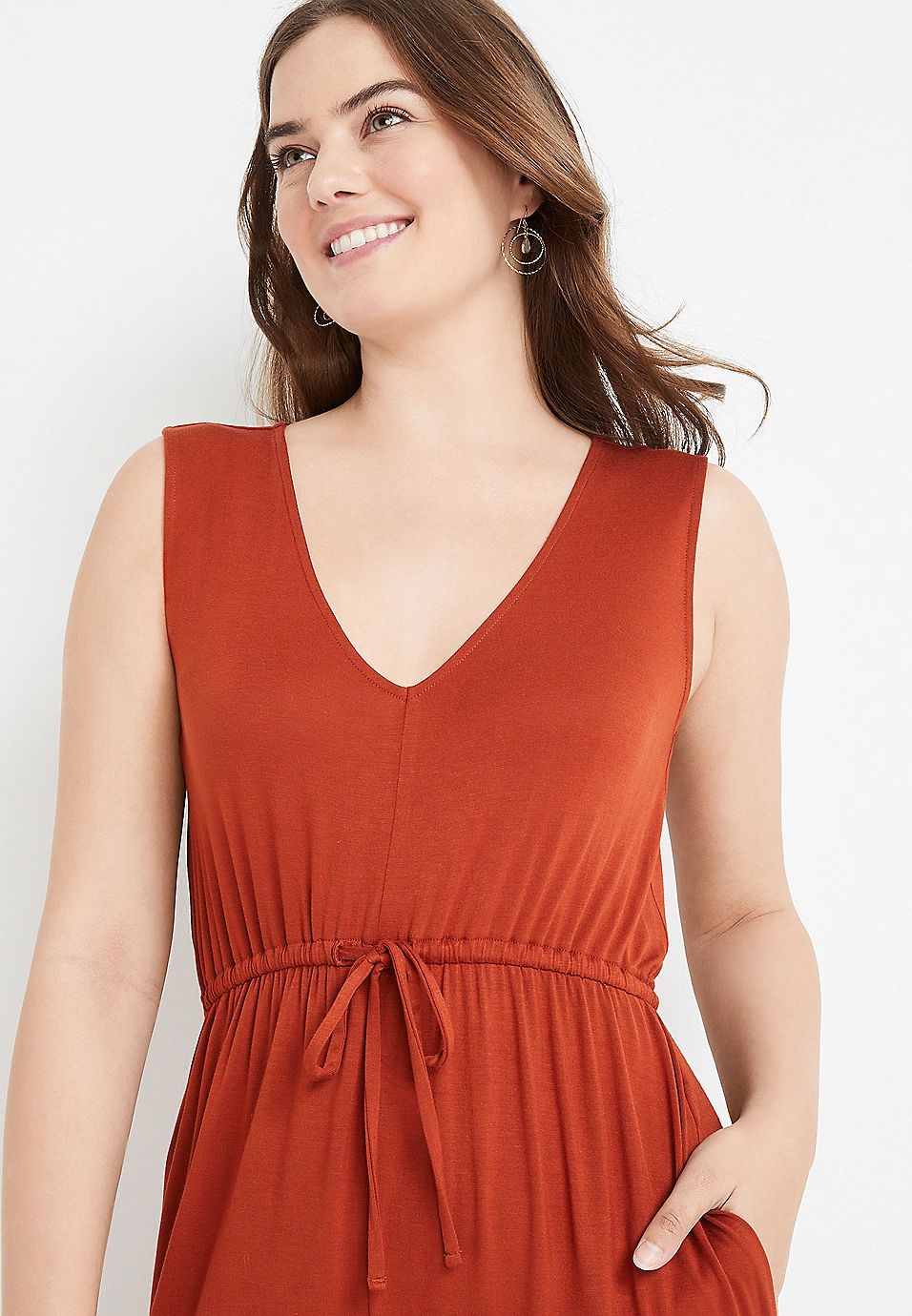 24/7 Wide Leg Cropped Jumpsuit | Maurices