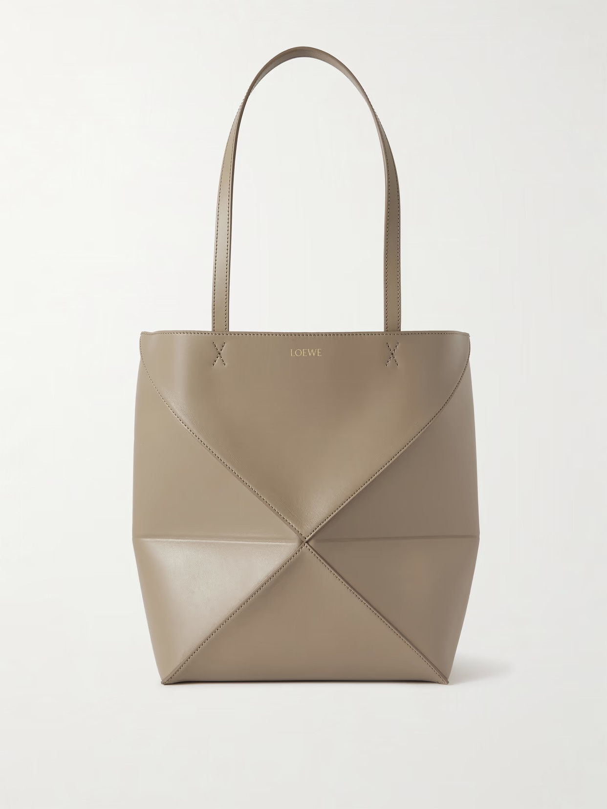 LOEWE - Puzzle Fold Convertible Medium Leather Tote - Neutrals | NET-A-PORTER (US)