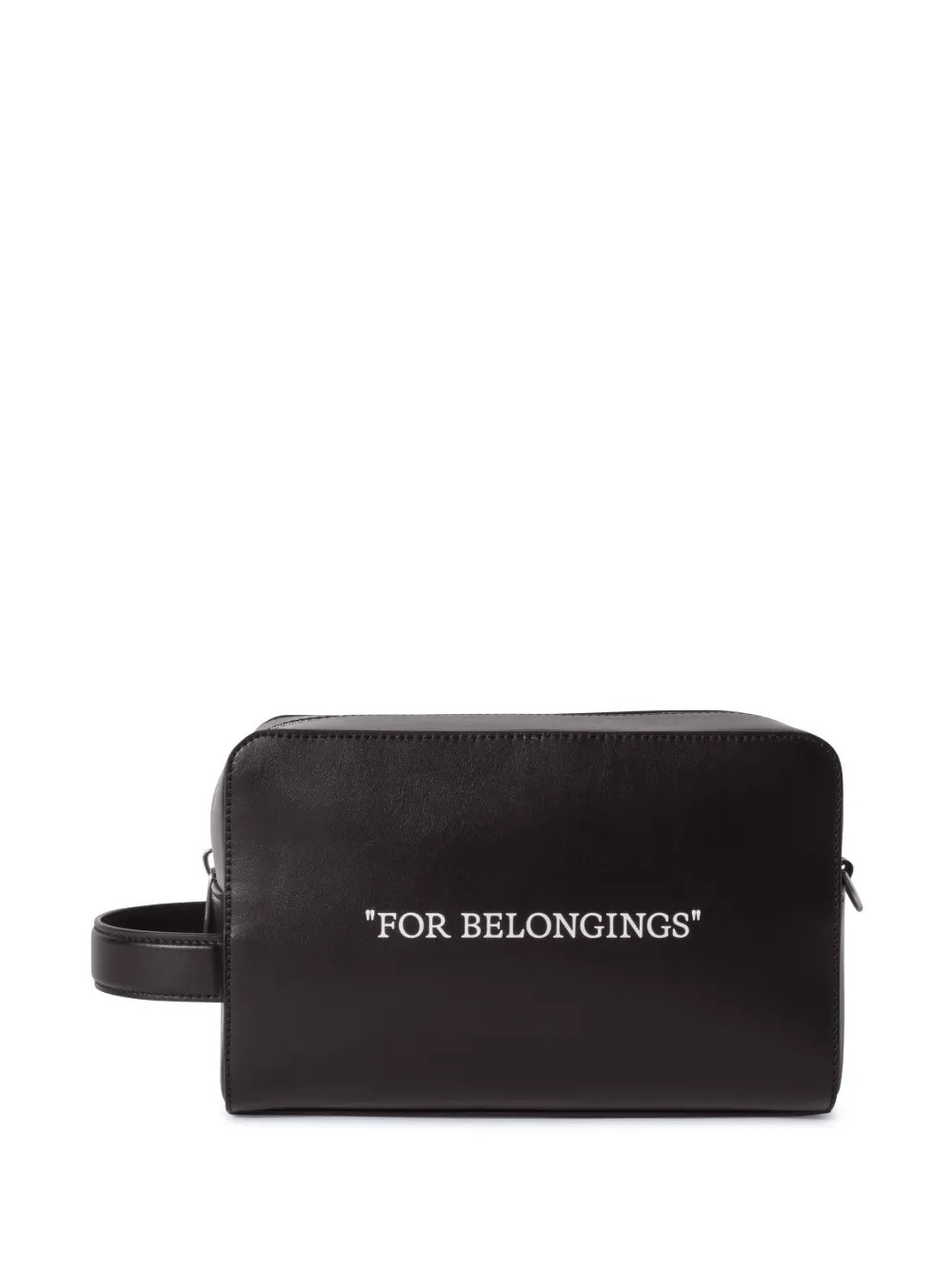 Off-White slogan-print Leather Bag - Farfetch | Farfetch Global