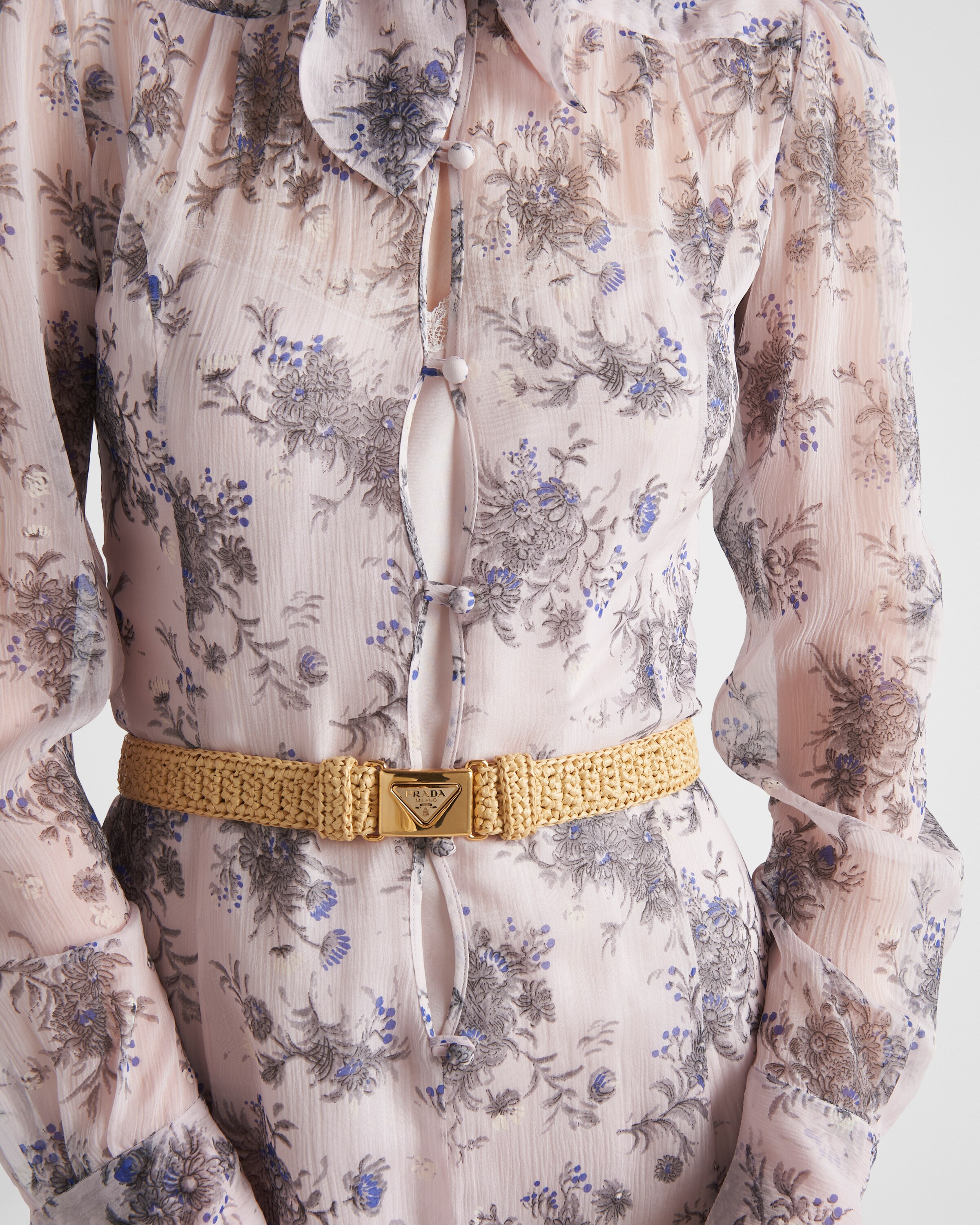 Woven fabric belt | Prada US