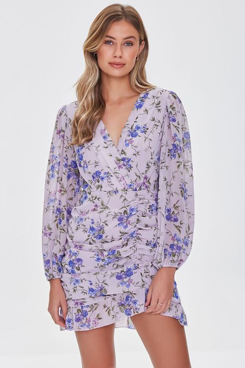 Ruched Floral Print Mini Dress | Forever 21 (US)