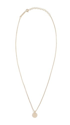 Zoe Chicco Women's 14k Gold Small Disc with Star Set Diamond on XS Box Chain Necklace, Gold, One Size | Amazon (US)