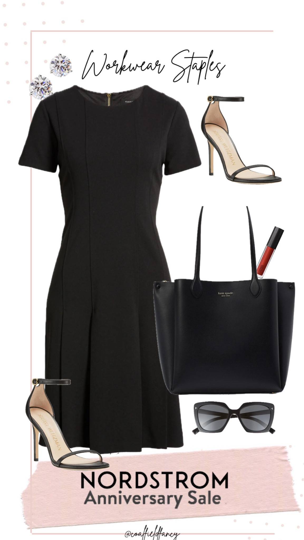 Nordstrom anniversary
Little black dress 
Short sleeved, black dress 
Workwear dress 
Workwear outfit 
Black tote bag 

#LTKWorkwear #LTKFindsUnder100 #LTKxNSale