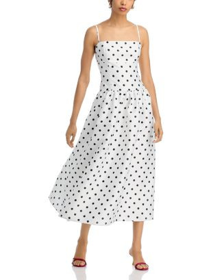 FRENCH CONNECTION Strappy Polka Dot Midi Dress  | Bloomingdale's Women | Bloomingdale's (US)