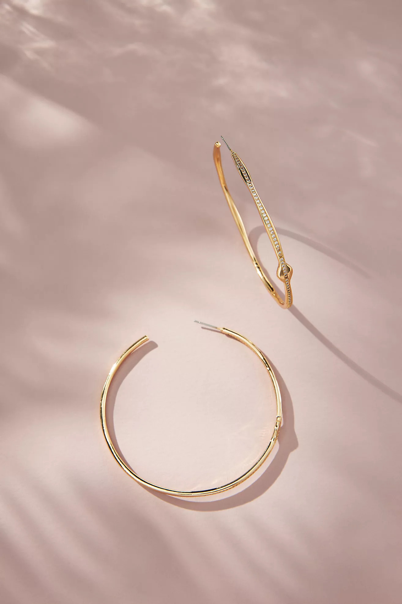 Oval Sparkle Hoop Earrings | Anthropologie (US)