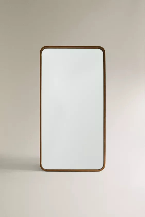 LARGE ROUND FULL LENGTH MIRROR WITH FRAME | Zara UK