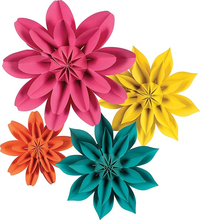 Teacher Created Resources Beautiful Brights Paper Flowers Premade Decorations for Party Photo Bac... | Amazon (US)