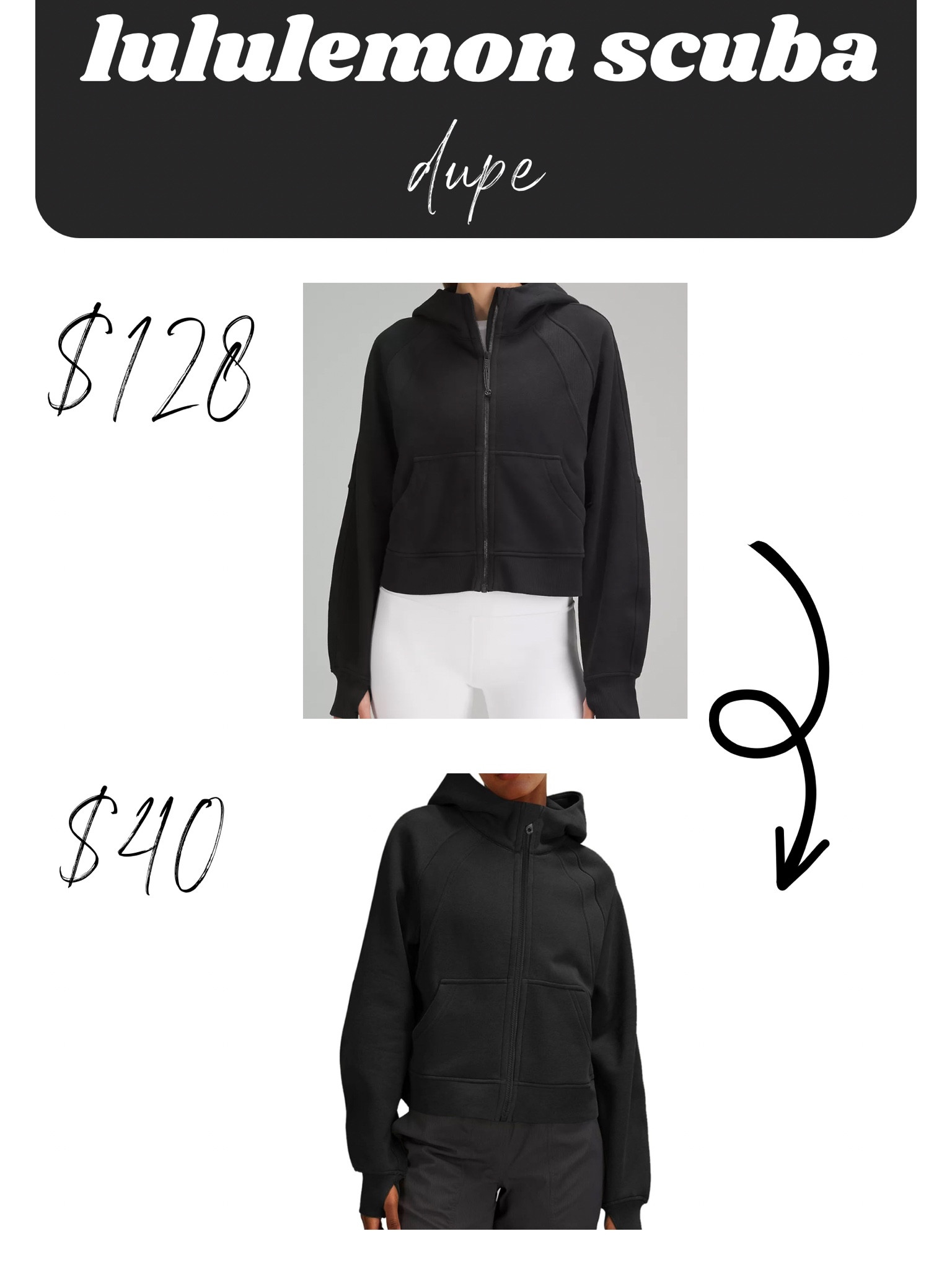 Lululemon full zip scuba dupe on Amazon!! Available in serval colors and less than $50!#LTKFind

#LTKstyletip #LTKunder50