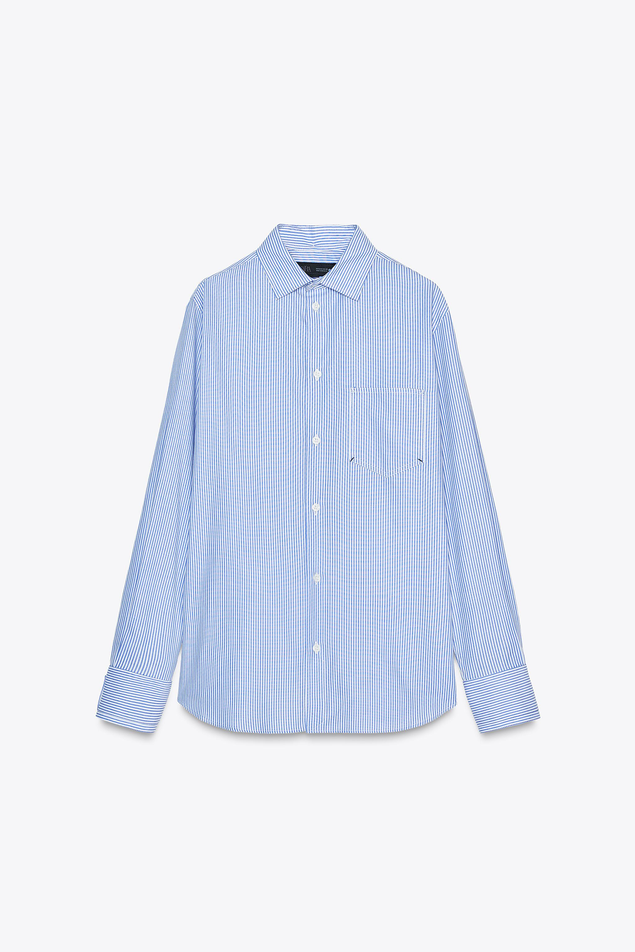 ZW COLLECTION STRIPED POPLIN SHIRT | Zara UK