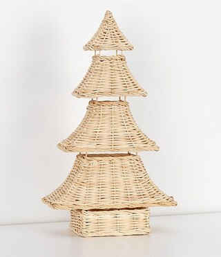 Southern Living Blue Christmas Collection Wicker Pegoda Tree Decor | Dillard's | Dillard's
