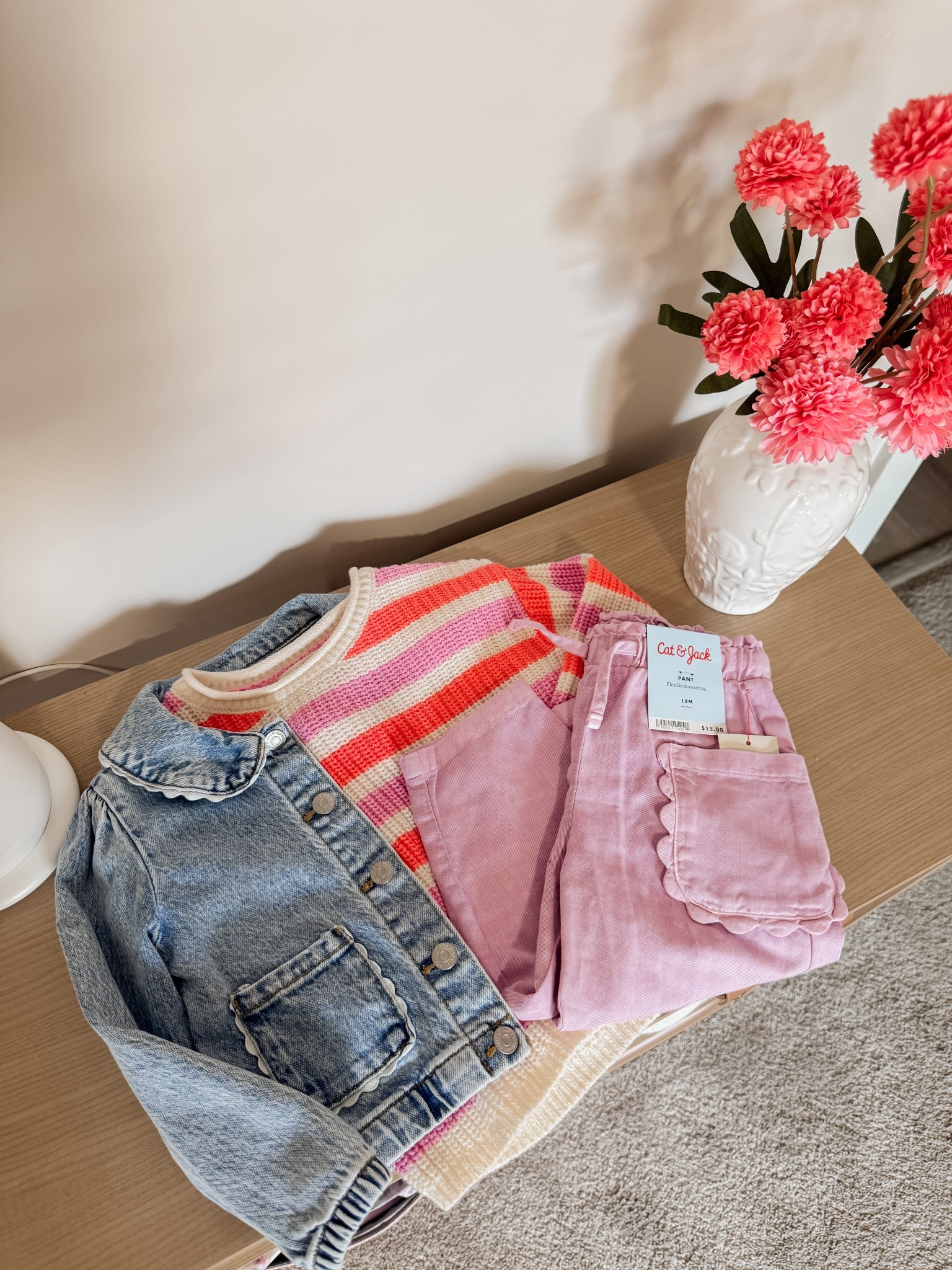 Adorable layered look with this adorable jean jacket! Can it be spring now?! 


Toddler cat and jack, target cat and jack, toddler girl spring finds, toddler OOTD, toddler girl target finds

#LTKBaby #LTKootd #LTKKids
