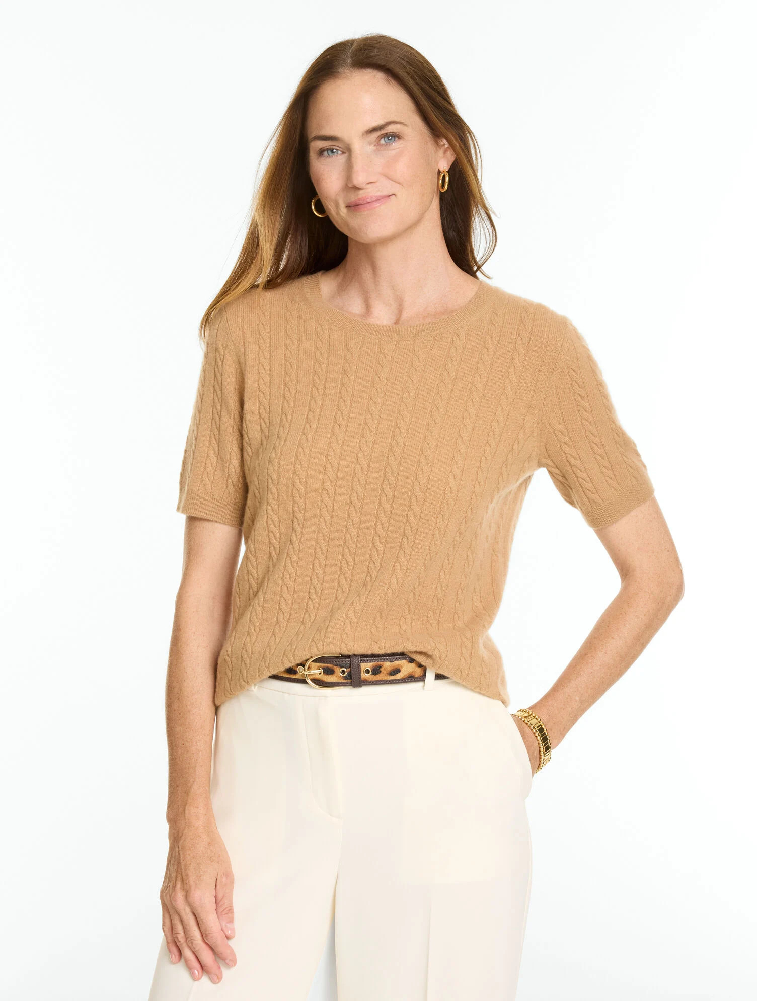 Cashmere Cable Crewneck Pullover | Talbots