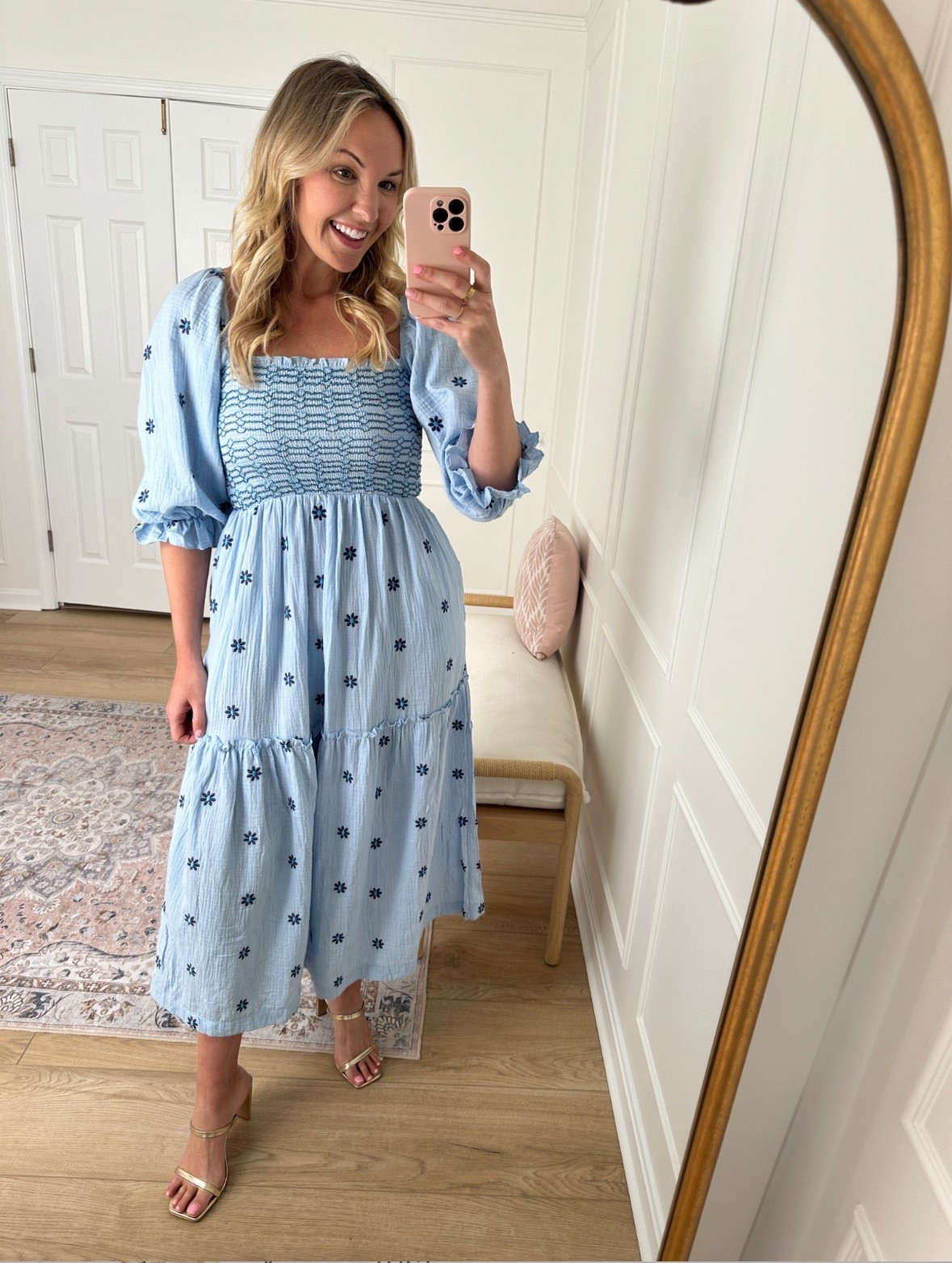 Love this embroidered dress for Easter or Mother’s Day! Could also be worn for a baby shower too! Wearing a med 

#LTKStyleTip #LTKMidsize #LTKSeasonal