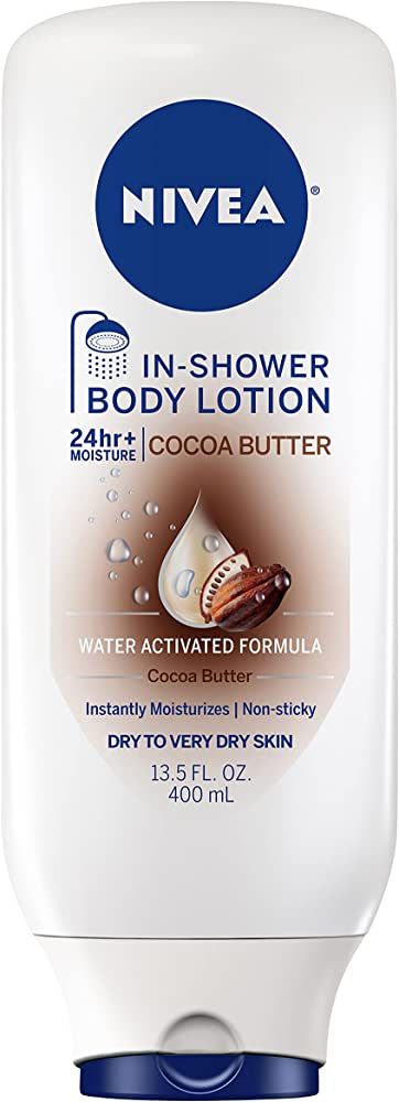NIVEA Cocoa Butter In Shower Lotion, Body Lotion for Dry Skin, 13.5 Fl Oz Bottle | Amazon (US)