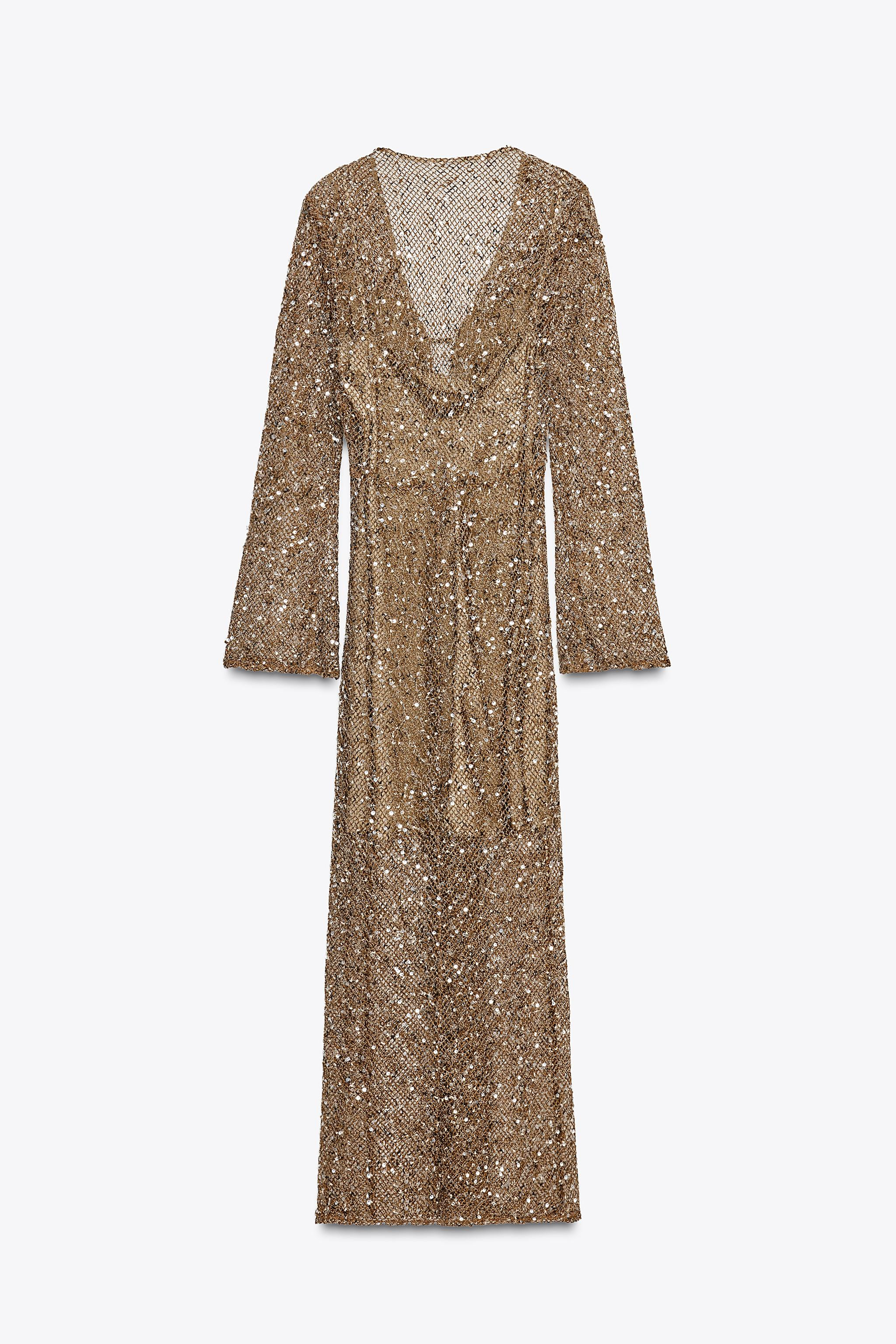SEQUINNED MIDI DRESS | Zara US