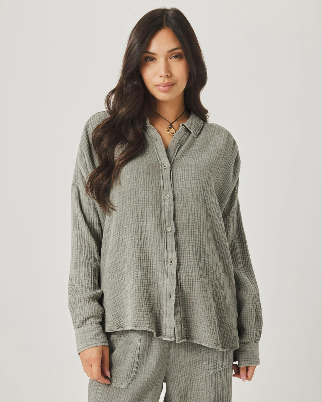 Ava Gauze Button Down | Splendid