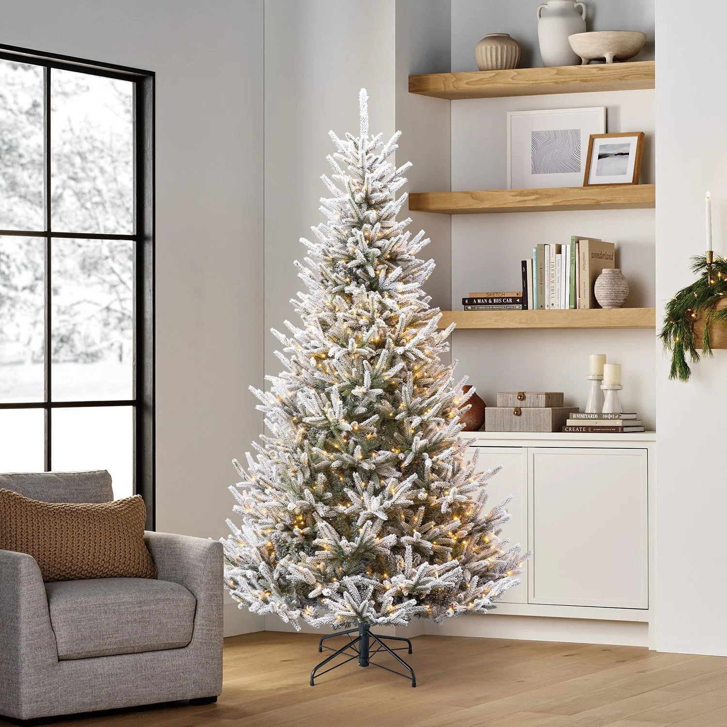 Member's Mark 7.5' Pre-Lit Snowy Georgia Christmas Tree | Sam's Club