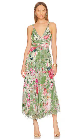 Zaria Long Dress in Military Green | Revolve Clothing (Global)